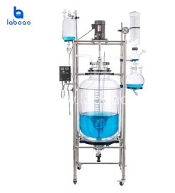 Reactor de vidrio con camisa de 200L