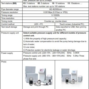 Hydrostatic Pressure Tester