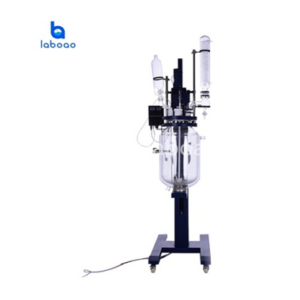 20L electric lifting jacketed glass reactor