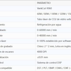 Grabador láser de CO2 VankCut-9060 para madera, acrílico