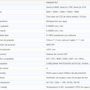 Máquina cortadora y grabadora láser de CO2 VankCut