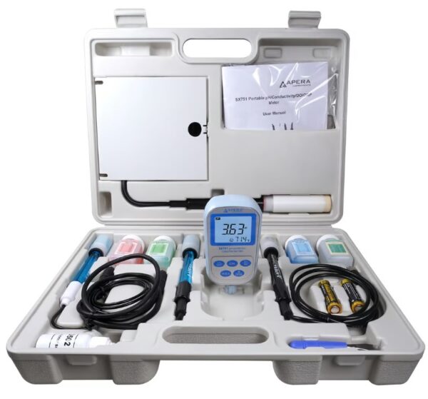 SX751 8-in-1 Portable pH/DO/ORP/Conductivity/TDS/Salinity/Resistivity/Temperature Meter Kit