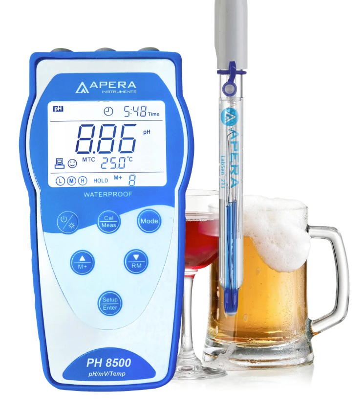 Medidor de pH portátil PH8500-BR para elaboración de bebidas