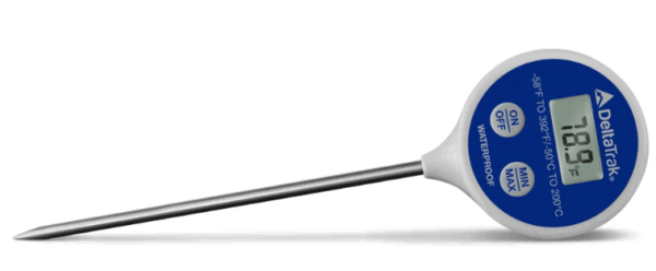 FlashCheck® Lollipop Termómetro Digital Impermeable Mín/Máx con Sonda de 105 mm (Modelo 11036)