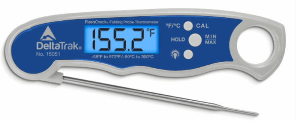 FlashCheck® Waterproof Min-Max Folding Probe Thermometer (Modelo 15051)